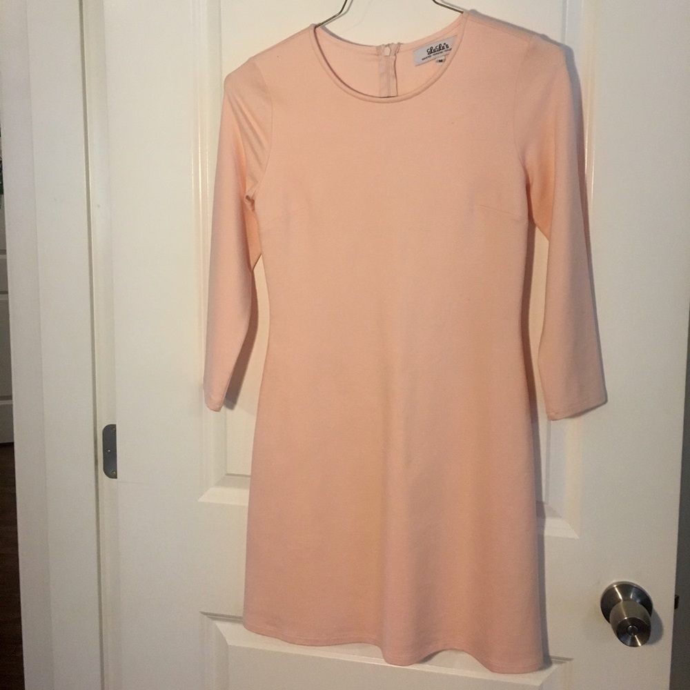 Pink three quarter sleeve dress